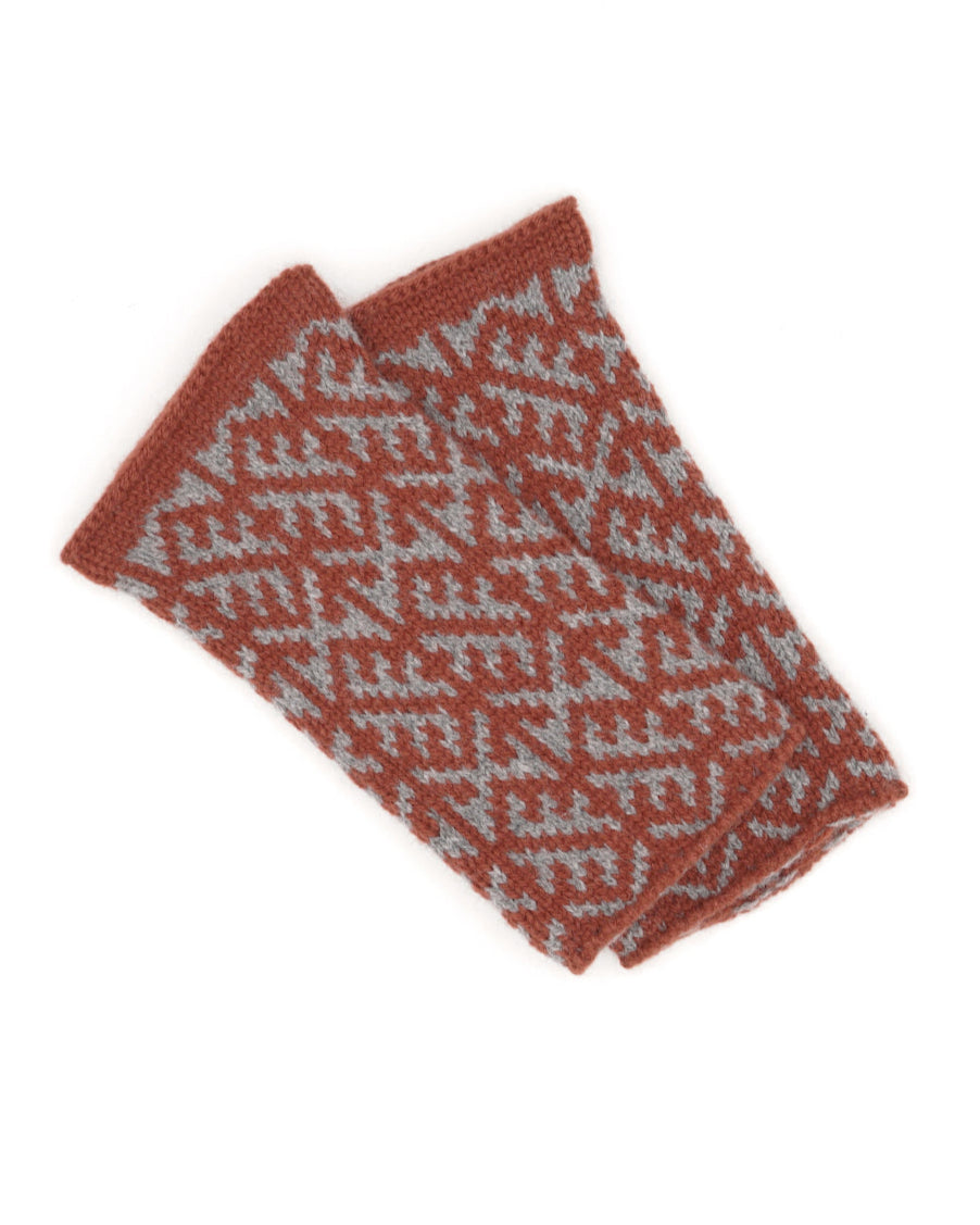 Wool Gloves | Sustainable | Nature | Cruelty-free outerwear | Red and Grey | Still life | Product shot
