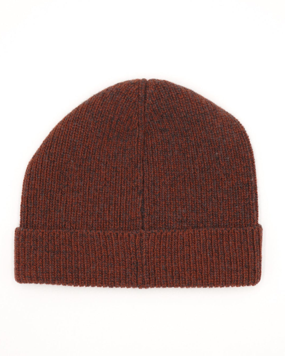 Merino Wool beanie | Knitwear | Sustainable | Nature | Cruelty-free outerwear | Dark Red | Brown stripes | Product shot