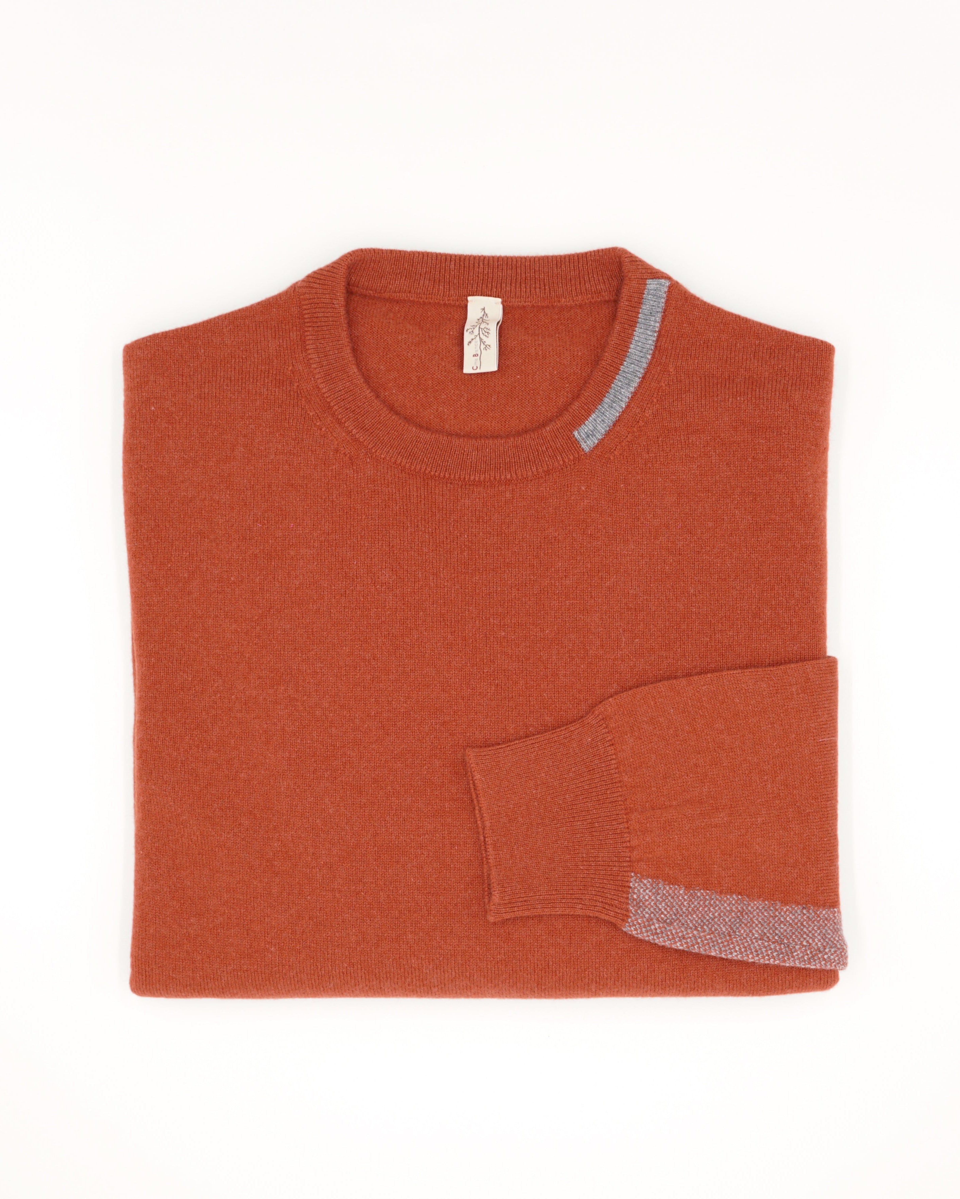 Merino Wool Crewneck Sweater | Crewneck | Sustainable | Nature | Cruelty-free outerwear | Orange | Product shot